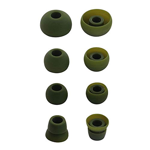 Replacement Silicone Earbuds Ear Tips Eargels Buds Set Compatible with Beats Powerbeats 3 Powerbeats 2 Wireless in-Ear Earphones (4 Pairs/Turf Green) - color: Turf Green
