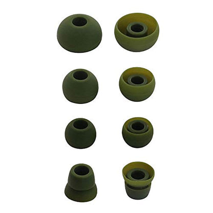 Replacement Silicone Earbuds Ear Tips Eargels Buds Set Compatible with Beats Powerbeats 3 Powerbeats 2 Wireless in-Ear Earphones (4 Pairs/Turf Green) - color: Turf Green