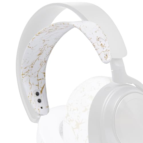 WC HeadbandZ Arctis Nova - Upgraded Silicone Headband for Arctis Nova Headsets by Wicked Cushions - Enhanced Flexibility, Comfort, and Style with Matching Earpad Designs | Gold Marble - color: Gold Marble