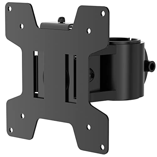 WALI Monitor Pole Mount for Universal Monitor Mounting System, Pole Mount Bracket Fits 1.375”Diameter Pole, Mounting Holes for 75 x 75mm and 100 x 100mm (VES01), Black - size: For 1.375'' diameter pole