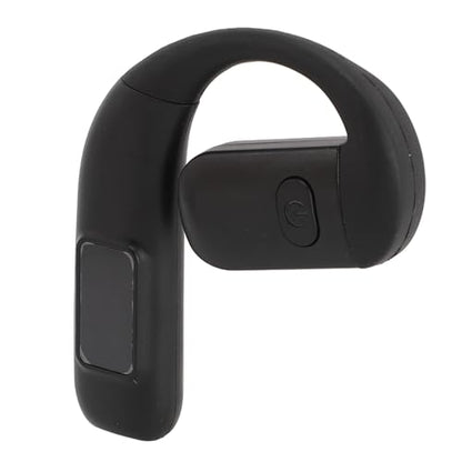 GOWENIC Bluetooth 5.5 Headset, Wireless Single Ear Earpiece with Noise Cancelling, Rotatable Microphone, Battery Display for Outdoor Sports Calls (Black) - color: Black