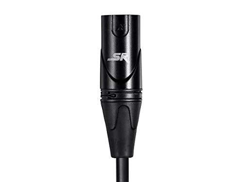 Monoprice Starquad XLR Male to XLR Female Microphone Cable - 100 Feet, 24AWG, Gold Plated Contacts, Black - Stage Right Series - size: 100 Feet