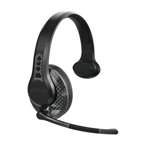 RoadWarrior RW2 Bluetooth Trucker Headset – 40mm Driver ENC Mic | Battery Indicator, 30+ Hour Battery Life, 100ft Wireless Range, IP54 Rated, Noise Cancelling Microphone, Over-Ear Fit
