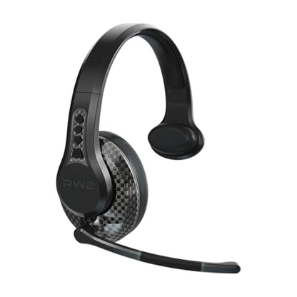 RoadWarrior RW2 Bluetooth Trucker Headset – 40mm Driver ENC Mic | Battery Indicator, 30+ Hour Battery Life, 100ft Wireless Range, IP54 Rated, Noise Cancelling Microphone, Over-Ear Fit