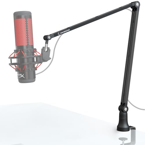 Mic Arm, Boom Arm 360° Rotatable Microphone Stand with Desk Mount, Foldable Desk Mic Arm with 3/8'' to 5/8'' Screw Adapter, Microphone Arm for Live Streaming, Gaming, Podcasting (M01)