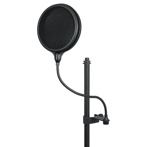 Gator Frameworks Split Level Double Layered Pop Filter with Attachment Clamp; Fits Most Standard Microphone Stands (GM-POP Filter) - style: Double Layer Pop Filter