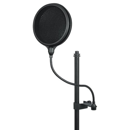 Gator Frameworks Split Level Double Layered Pop Filter with Attachment Clamp; Fits Most Standard Microphone Stands (GM-POP Filter) - style: Double Layer Pop Filter