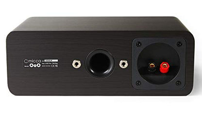 Micca OoO Slim Passive Center Channel Speaker, Home Theater, Each, Walnut | Amplifier Required, Dual 3-Inch Woofers, 0.75-Inch Silk Tweeter, Under 4-Inch Tall, Desktop, Surround Sound, Wall Mountable - size: OoO Single