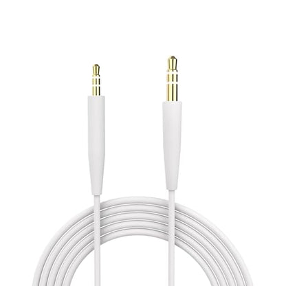 Replacement Audio Cable Compatible with Bose 700 QuietComfort Ultra QC45 QC35II QC35 QC25 NC 700 Soundlink Soundtrue Noise Cancelling Headphones (White) - color: White