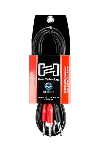 Hosa CPP-203 Stereo Interconnect, Dual 1/4 Inch TS to Same, 9.8 Feet - size: 9.8 Feet