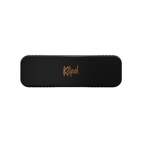 The Klipsch Detroit Portable Bluetooth Speaker with Dual 1" tweeters and 3" woofers, IP67 dust and Waterproof Rating, 20 Hours of Playtime for a Premium Live Concert Experience