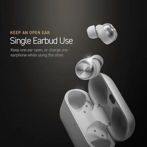 Technics Reference Class Hi-Fi Wireless Ear Buds, Dolby Atmos with Head Tracking, Adaptive Noise Cancelling, 3 Device Multipoint, 10-Hr Battery, Wireless Charging, Improved Fit, EAH-AZ100-S(Silver) | Head Tracking, Adaptive Noise-canceling, 3 Device Multi