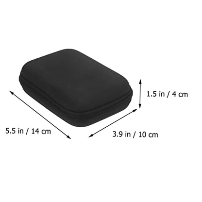 2 Pack EVA Storage Case with Smooth Zipper for Headphone Storage | Black Travel Pouch, Hard Shell Construction, Proper Seal, Outdoor Use, Compact Case for Small Items