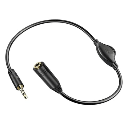 PChero 2 Packs 3.5mm Headphone Extension Cables with Mic, Male to Female | Stereo Audio Jack Extender Aux Extension Adapter Cords with Volume Control