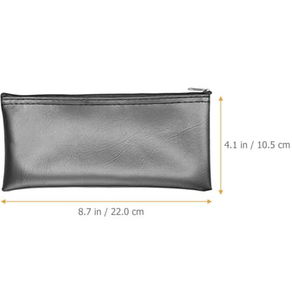 Alasum 4pcs Portable Mic Protective Pouch with Zipper Design, Scratch Resistant Pu Microphone Carrying Bag, Stylish Black Mic Storage Bag for Musicians and Performers