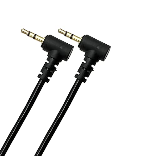 Seadream Coiled 2.5mm Audio Cable;2Pack Coiled Spring 2.5mm Double Angled Male to Male Stereo Headset Headphone Jack Gold Plated Connector Wire Cord Plug Cable