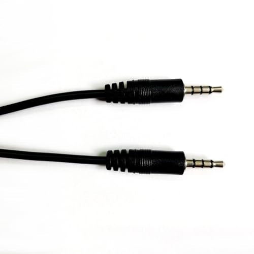 2-Pack 3.5mm 4 Pole Male Plug to Bare Wire Audio Cable Repair 96cm