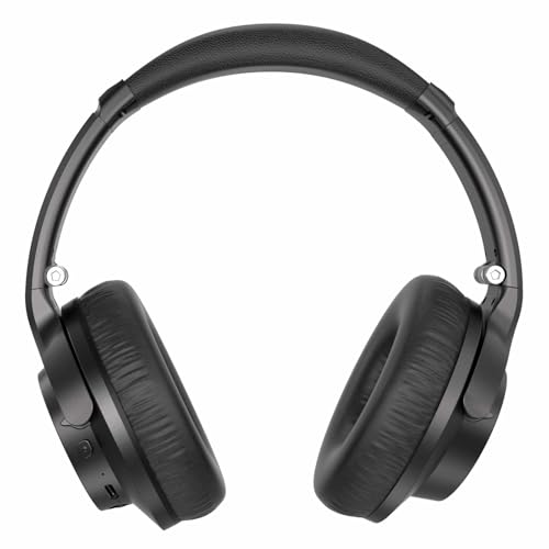 Rebocico Wireless Over Ear Headphones with Mic, 70 Hours Playtime, HiFi Stereo Sound, Foldable Lightweight Headset for Long Trips, Work, Study and Everyday Music
