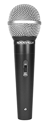 Rockville RMC-3PK Dynamic Microphones 3 Pack, Uni-Directional, Metal Build, XLR, Clear Sound, Low Background Noise, Durable Case, for Vocals, Instruments, DJs | Aluminum Carry Case, Dynamic, Neodymium, Uni-Directional, XLR, Mic Clips Included, Stand Mount