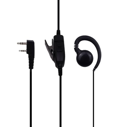 Swivel C-Shape Style Earpiece with PTT Compatible for Kenwood NX-1200 NX-1300 NX-P1200 NX-P1300 NX-3220