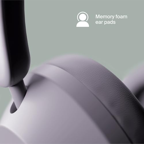 Clemm Preset Wireless Over-Ear Headphones, 95H Playtime, Bluetooth, 40mm Drivers, Built-in Mic, Memory Foam Earcups, Aux Cable Included, Foldable Design, Lavender - color: Lavender