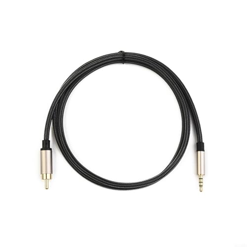 Digital Coaxial Audio Video Cable for RCA to 3.5mm Jack SPDIF Gold-Plated Connectors Nylon for Braided for Compatible with for HDTV Soundbar (1M) - size: 1M