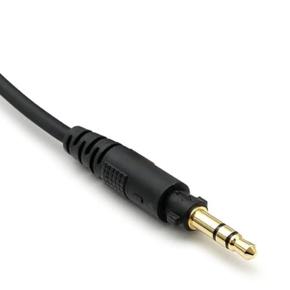 Spring Coiled Headphone Cable Cord with 3.5mm and 6.35mm Connectors Feature for EAH-DJ1200 Black Studio Wire