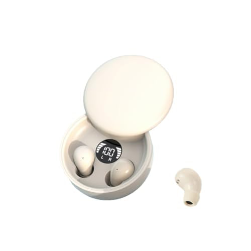 Xmenha Low Profile Invisible Earbuds Mini Wireless Bluetooth with Premium Sound Quality and One-Step Auto Pairing Micro Tiny Small Discreet Earbuds for Small Ear Canals Invisible Ear Buds Mini - color: Nude