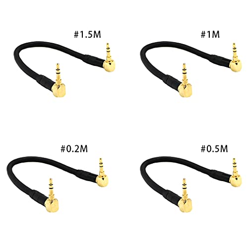 Universal 3.5mm Male to Male AUX Cabel Car Headphone Adapter 90 Degree Angle - color: 1.5m