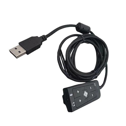 External Stereo Sound Card USB to 3.5mm Headphone Microphone Jacks for Cloud2 7.1 Headsets Stereo Sound Adapters Remote Control for Headset