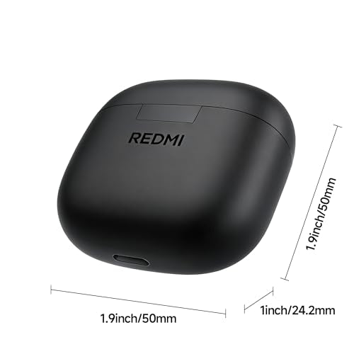 Redmi Buds 8 액티브, 세미 인이어 디자인의 무선 이어폰, 14.2mm 티타늄 다이어프램 드라이버, 블루투스 5.4, 37시간 긴 배터리 수명, 듀얼 마이크 AI 노이즈 캔슬링, 구글 패스트 페어, 블랙 - style: Buds 8 액티브 블랙