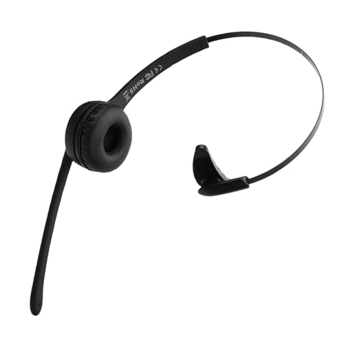 Jiawu Trucker Bluetooth Headset, Noise Cancelling Mic Bluetooth 5.0 Wireless Headset Over Ear Comfort with USB Cable for Truck Driver Video Conference Customer Service