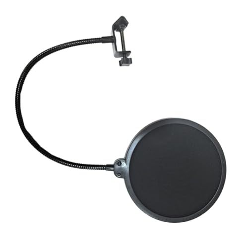 Double Layer Microphone Mic Shield with Swivel Mount for Recording