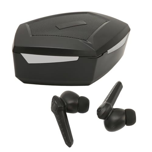 Low Latency Bluetooth Gaming Earbuds 45ms Dual Modes Wireless Earphone Stereo Sound with Built in Mic for Phone Laptop PC, 13mm Driver, 8H Battery (Black) - color: Black