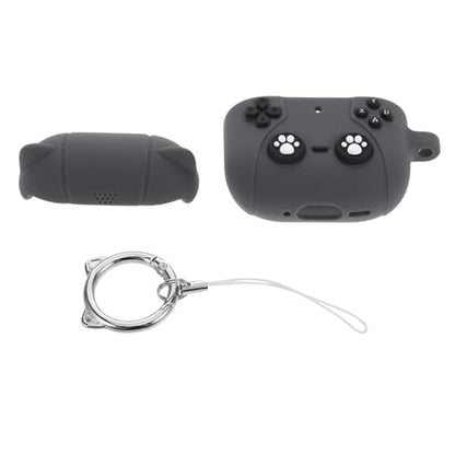 jojofuny Silicone Earphone Protective Case Cover for Earbuds 4, Dark Grey Earbud Skin Protector with Charging Opening, Earphone Storage Sleeve for Travel and Daily Use