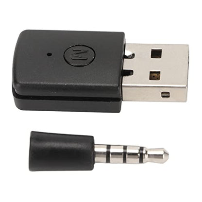 POCREATION Bluetooth USB Adapter for PS5 Gaming, Dual Mode Wireless Audio Transmitter Receiver, Plug & Play Bluetooth Dongle for Console Voice Chat, PS5 Controller, PC, 3.5mm Mic, Long Range