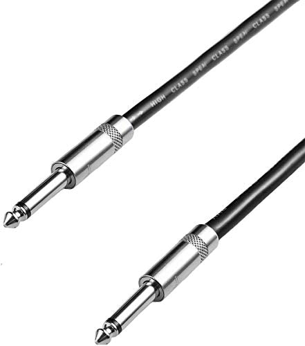 2Pcs 6ft 12AWG 1/4" TS Cable Heavy Duty Audio Amplifier Speaker Cord - size: 6ft