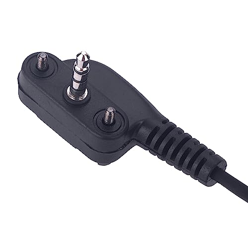 VX-261 Earpiece with mic PTT for Motorola Vertex Standard Radio EVX-261 VX-231 EVX-531 EVX-534 VX-180 VX-298 VX-350 VX-351 G Shape Spring Wire Ear-Hook Headset, 2 Pack