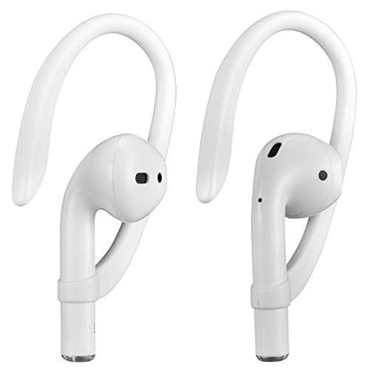Ear Hooks for Apple AirPods Pro 2/1 & AirPod 4-1, White | Comfortable to wear, Anti Slip Sports Hooks, Easy Install and Take off, Compatible with all AirPods Model (Except Pro 3) - color: White