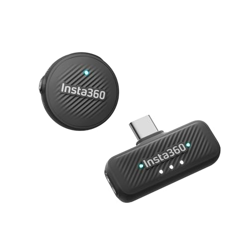 Insta360 Mic Air (1 TX + 1 RX), Noise Cancelling, 300m Range, Wireless Microphone for USB-C iPhone/Android/PC/Mac, Vlog, Streaming - style: Mic Air (1 TX + 1 RX)