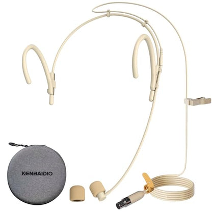 Headset Headworn Microphone Professional Dual Over-Ear Hanging Earset Condenser Mic Compatible with Shure Wireless System Bodypack Transmitter for Performance Theater, Mini XLR 4 Pin TA4F Plug - size: Mini XLR 4 Pin TA4F Plug for Shure Only