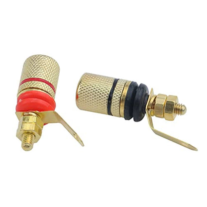 Antrader 12pcs Gold Plated 4mm Banana Plug Socket Connectors (6Black+6Red)