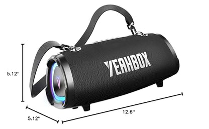 YEAHBOX P100 100W Portable Bluetooth Speaker, Outdoor Speaker, RGB - color: Black