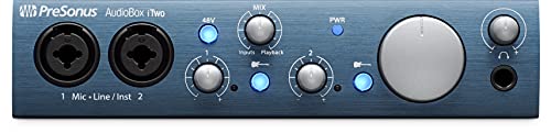 PreSonus AudioBox iTwo Studio USB 2.0 Recording Bundle with Interface, Headphones, Microphone and Studio One software | Interface, headphones, microphone, Ableton Live Lite and included DAW software