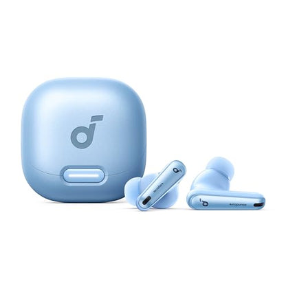 soundcore by Anker Liberty 4 NC Wireless Earbuds | 98.5% Noise Reduction, Adaptive Noise Cancelling to Environment, Hi-Res Sound, 50H Battery, Wireless Charging, Bluetooth 5.3 - color: Light Blue