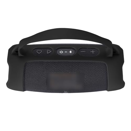 Silicone Case for JBL Charge 5 Wi-Fi/Charge 5 Portable Bluetooth Speaker, Protective Sleeve with Handle and Shoulder Strap Wireless Speakers Accessories (Black) - color: Black