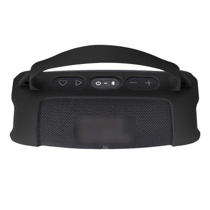 Silicone Case for JBL Charge 5 Wi-Fi/Charge 5 Portable Bluetooth Speaker, Protective Sleeve with Handle and Shoulder Strap Wireless Speakers Accessories (Black) - color: Black