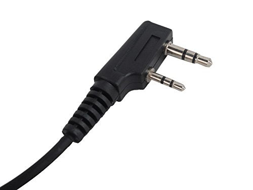 KENMAX® 2 Pin Headband Microphone Mic Earpiece for Two Way Radio BaoFeng UV-5R UV-B5 UV-B6 BF-888S WOUXUN TG-UV2 KG-UVD1P PUXING PX-888K Keenwood TK-3107 - color: Pack of 1