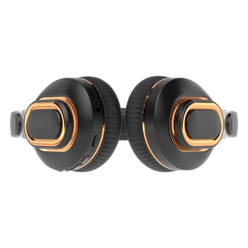 H7 Foldable Over-the-Ear Wireless Bluetooth Headphones, Black | 30H Playingtime,HiFi surround sound and 1.5m Audio Cable,Soft Lightweight Headset With Mic,for Android and iOS,Gift,Study - color: Black