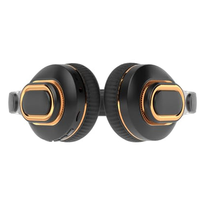 H7 Foldable Over-the-Ear Wireless Bluetooth Headphones, Black | 30H Playingtime,HiFi surround sound and 1.5m Audio Cable,Soft Lightweight Headset With Mic,for Android and iOS,Gift,Study - color: Black